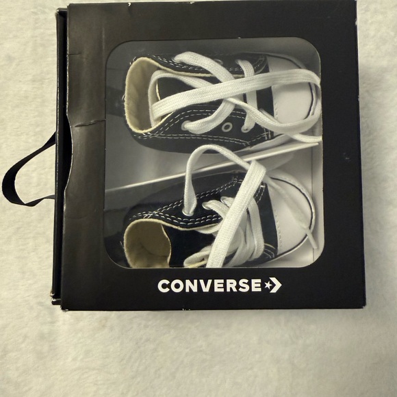 Converse First Star Hi 'Black Size 1 NWT - Picture 3 of 4